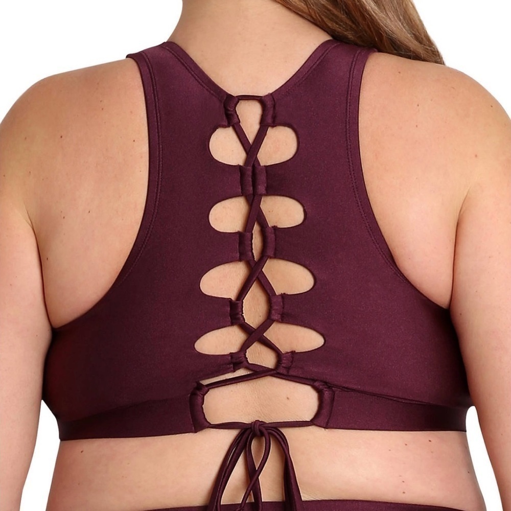 LYSA Plus Size Frankie High Neck Swim Top